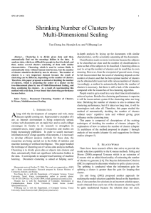 Shrinking Number of Clusters by Multi-Dimensional Scaling