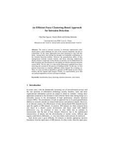 An Efficient Fuzzy Clustering-Based Approach for Intrusion Detection