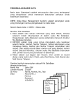 PENGENALAN BASIS DATA Basis data (Database) adalah