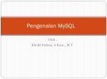 Pengenalan MySQL