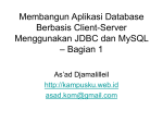 Aplikasi Database dengan JDBC
