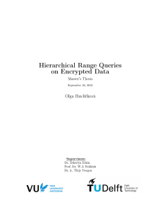 Hierarchical range queries on encrypted data