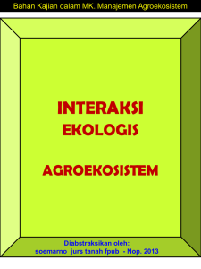 interaksi ekologis dalam manajemen agroekosistem