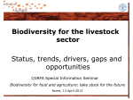 Biodiversity for the livestock sector: Status, trends, drivers, gaps and opportunities