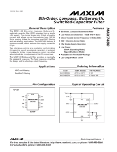 Op Amp integrated 8th order Butterworth low pass filter