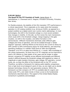 J. C. Sturm, B, Hekmatshoar, K. Cherenack, S. Wagner, "The Quest for the TFT Fountain of Youth," MRS Proc. Symposium G, 1114E, December (2008)