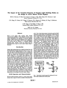 R.M.A. Dawson, M.H. Lu, J.C. Sturm et al, "Impact of transient response of organic light emitting diodes on the design of active matrix OLED displays," Tech. Dig. Int. Elec. Dev. Mtg., pp. 875-878 (1998).