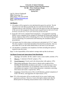 Laboratory syllabus for EE F408 - Power Electronics