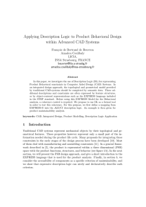 Applying Description Logic to Product Behavioral Design within Advanced CAD Systems