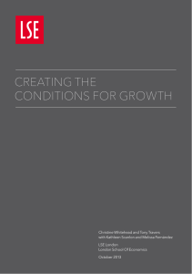 Creating the Conditions for Growth