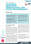 Taxation, Resource Mobilisation, and State Performance