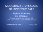 Modelling Future Costs of Long-Term Care