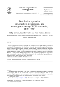 'Distribution Dynamics: Stratification, Polarization and Convergence Among OECD Economies, 1870-1992'