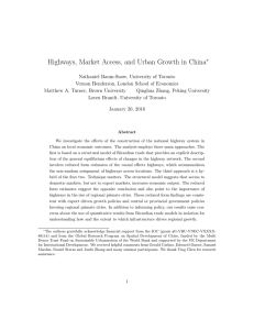 Highways, Market Access, and Urban Growth in China