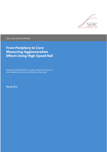 From Periphery to Core: Measuring Agglomeration Effects Using High-Speed Rail