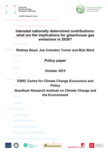 Intended nationally determined contributions: what are the implications for greenhouse gas emissions in 2030? (opens in new window)