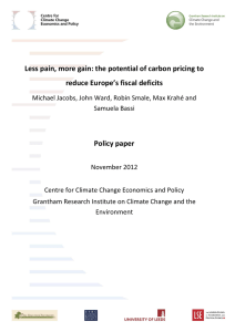 Less pain, more gain: the potential of carbon pricing to reduce Europe’s fiscal deficits (3 MB) (opens in new window)