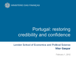 'Portugal: restoring credibility and confidence' (PDF - should be viewed in Internet Explorer or Firefox).