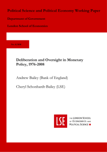 Deliberation and Oversight in Monetary Policy, 1976-2008