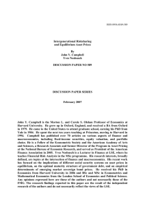 Intergenerational risksharing and equilibrium asset prices