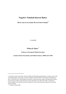 Negative Nominal Interest Rates:Three ways to overcome the zero lower bound
