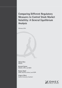 EDHEC Working Paper Comparing Regulatory Measures Stock Market Volatility
