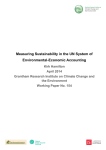 Measuring sustainability in the UN system of envrionmental-economic accounting (opens in new window)