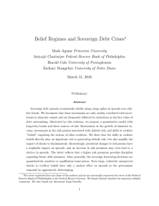 Belief Regimes and Sovereign Debt Crises