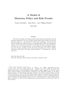 A Model of Monetary Policy and Risk Premia