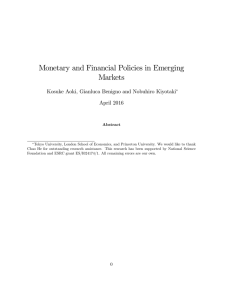 Monetary and Financial Policies in Emerging Markets