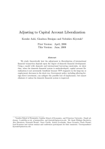 Adjusting to Capital Account Liberalization