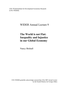 WIDER Annual Lecture 9