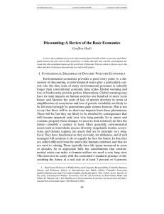 Discounting: A Review of the Basic Economics