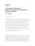 Is Economics Performative? Option Theory and the Construction of Derivatives Markets