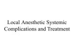 Local Anesthetic Systemic Complications 