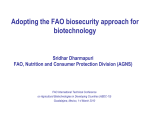 Adopting the FAO biosecurity approach for biotechnology