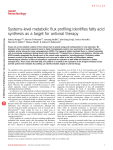 Systems-level metabolic flux profiling identifies fatty acid synthesis as a target for anti-viral therapy.