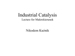 Lecture 1 - Introduction to catalysis
