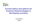 Current status and options for livestock biotechnologies in developing countries