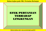 pertanian dan lingkungan – prinsip dasar