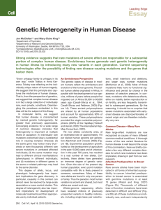 Genetic Heterogeneity in Human Disease. McCellan and King. 2010
