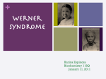 Karina Espinoza - Werner Syndrome