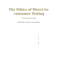 Vinamrata Singal - The Ethics of Direct-to- consumer Testing