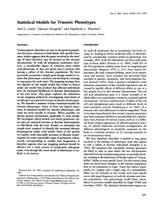 Statistical models for trisomic phenotypes.