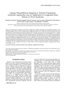Linkage disequilibrium mapping in trisomic populations: analytical approaches and an application to congenital heart defects in Down syndrome.