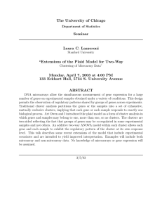 Extensions of the Plaid Model for Two-Way Clustering of Microarray Data