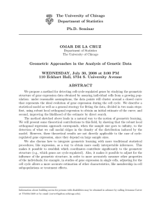 Geometric Approaches in the Analysis of Genetic Data