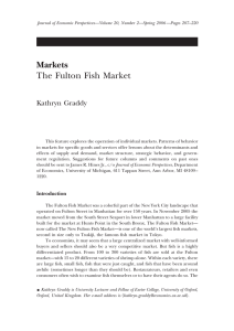 Markets: The Fulton Fish Market