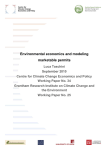 Environmental economics and modelling marketable permits: Working Paper 25 (395 kB) (opens in new window)