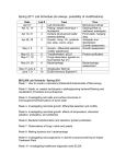 BIOL 260 Spring 2011 Lab Schedule